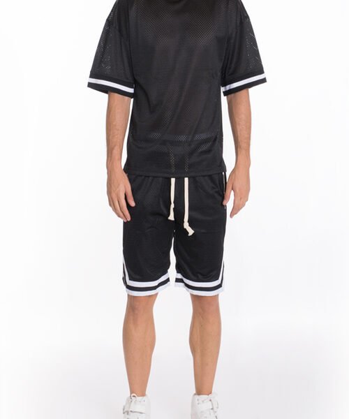 Mesh Jersey Tshirt and Basketball Short Set