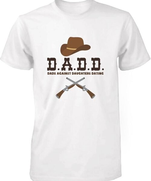 Men's Funny Graphic Statement White T-shirt - Dads