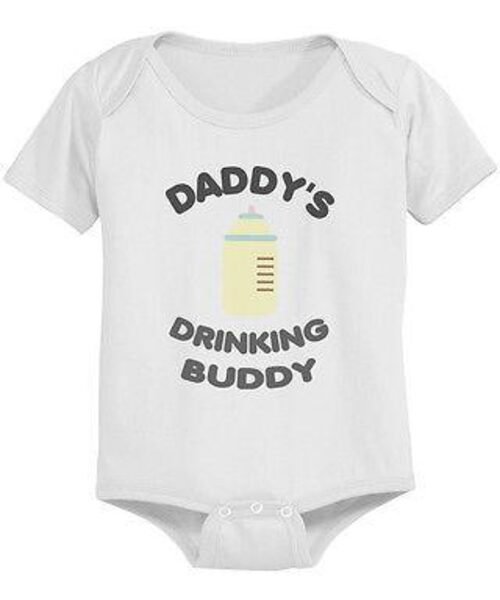 Daddy's Drinking Buddy Cute Baby Bodysuit -
