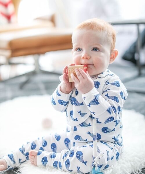 Smart Pacifier Strap - Blue Whale