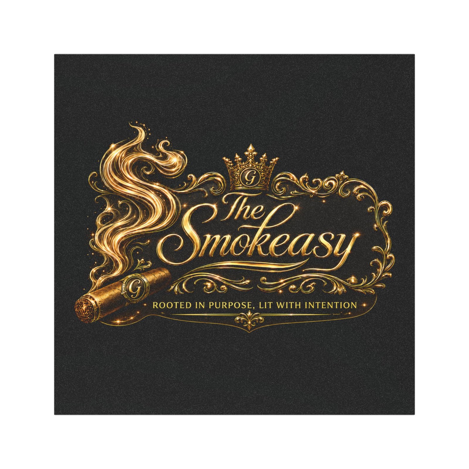 The Smokeasy Car Magnet — Gold Cigar Logo Magnetic Sign - Image 2