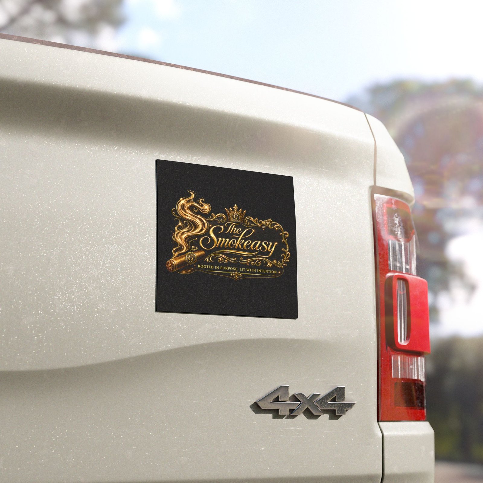 The Smokeasy Car Magnet — Gold Cigar Logo Magnetic Sign - Image 3