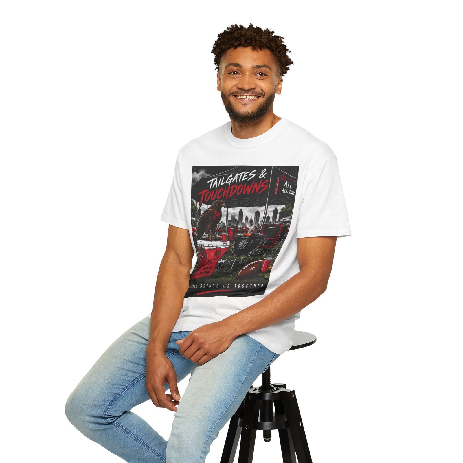 Falcons Tailgate T-Shirt — "Tailgates & Touchdowns" Football Fan Tee - Image 9