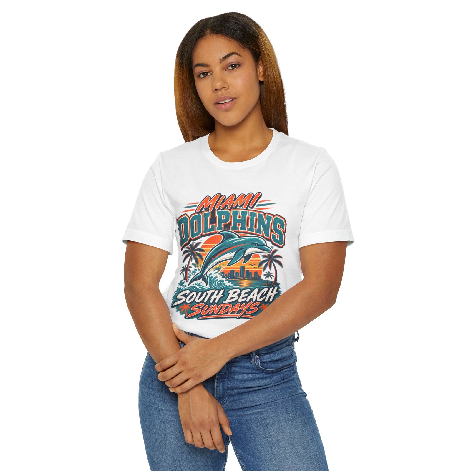 Miami Dolphins South Beach Sundays T-Shirt - Image 3