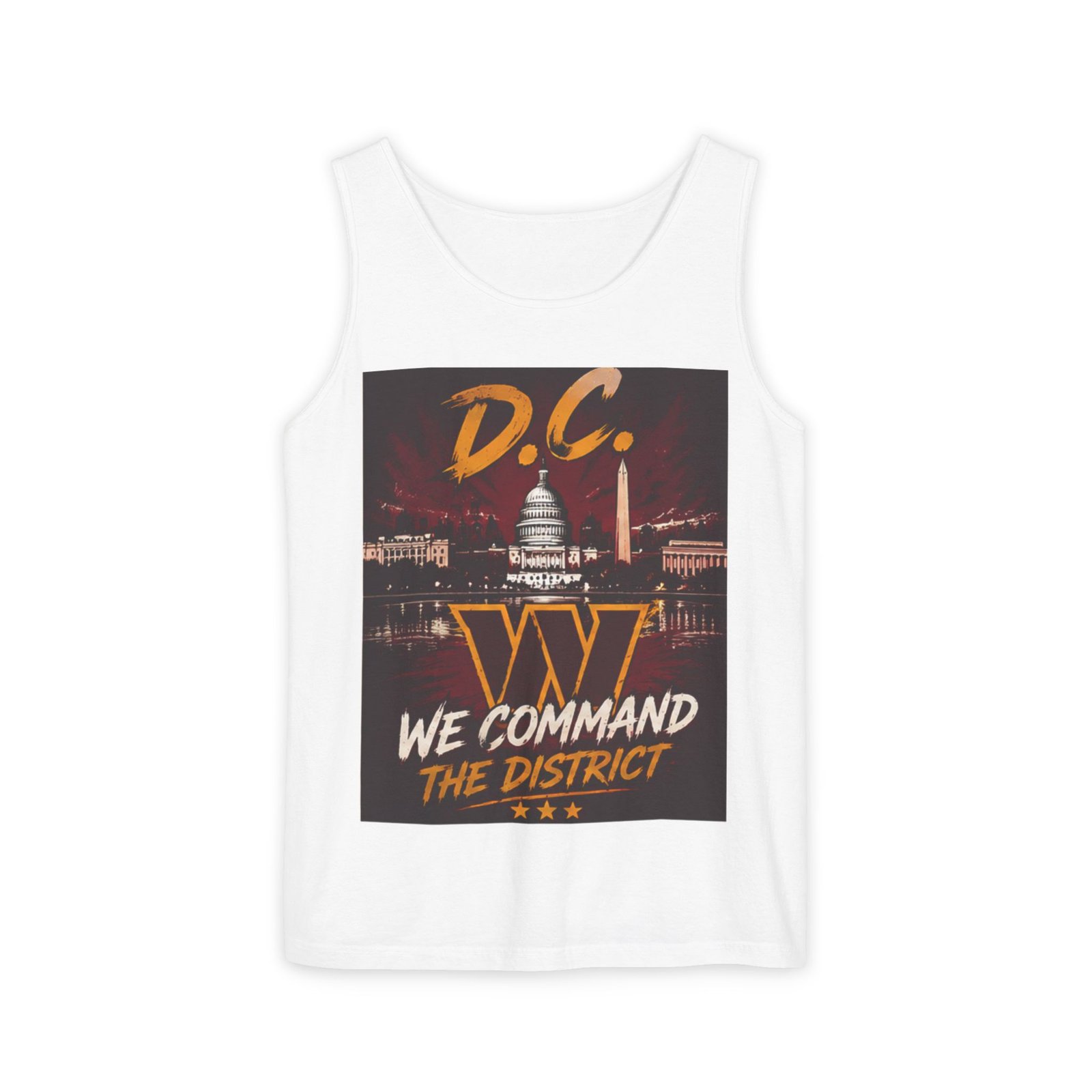 D.C. We Command The District Tank Top — Washington DC Skyline Graphic - Image 4