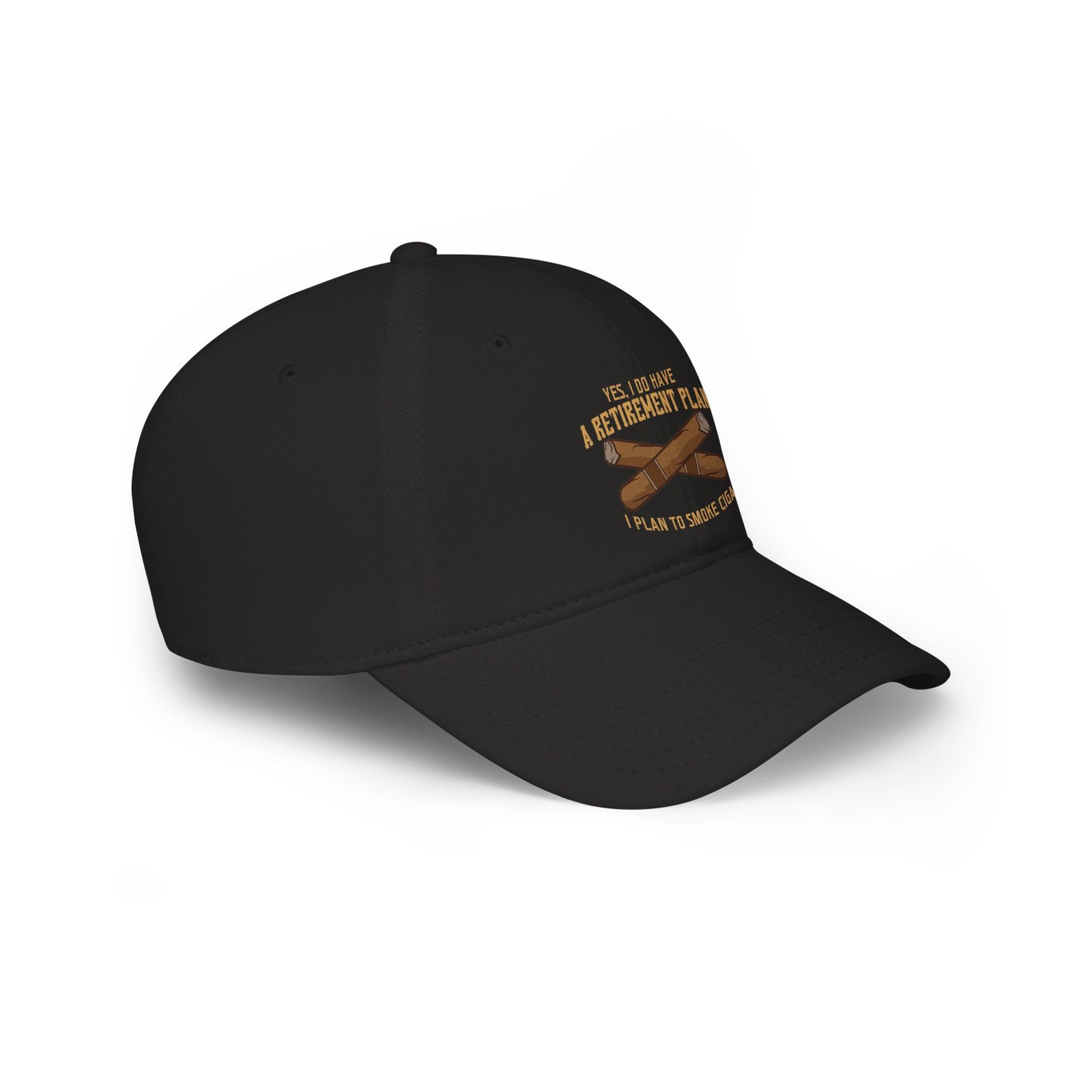 Retirement Cigars Baseball Cap — "Yes, I Do Have a Retirement Plan: I Plan to Smoke Cigars" - Image 3