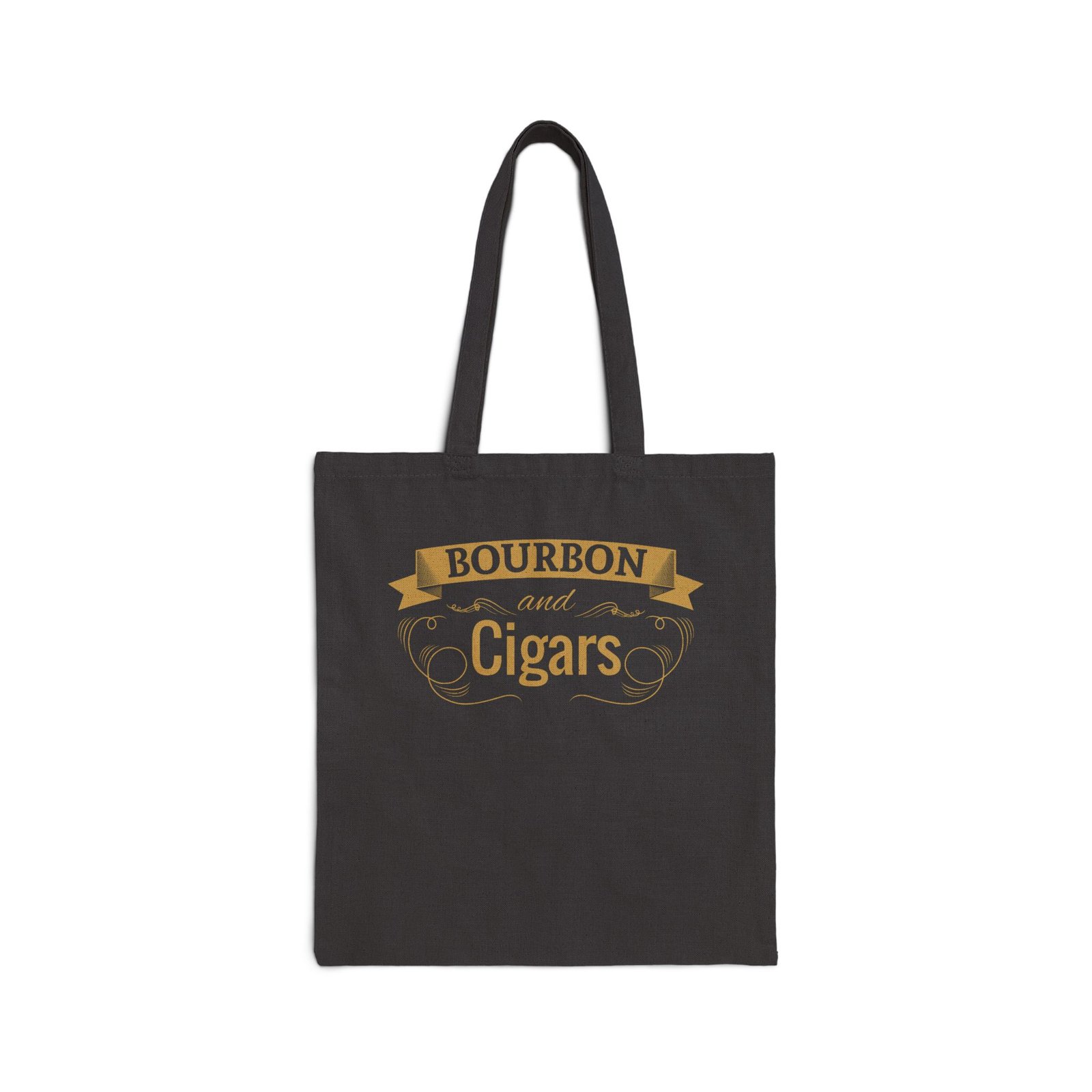 Bourbon and Cigars Tote Bag — Vintage Whiskey & Cigar Canvas Tote - Image 3