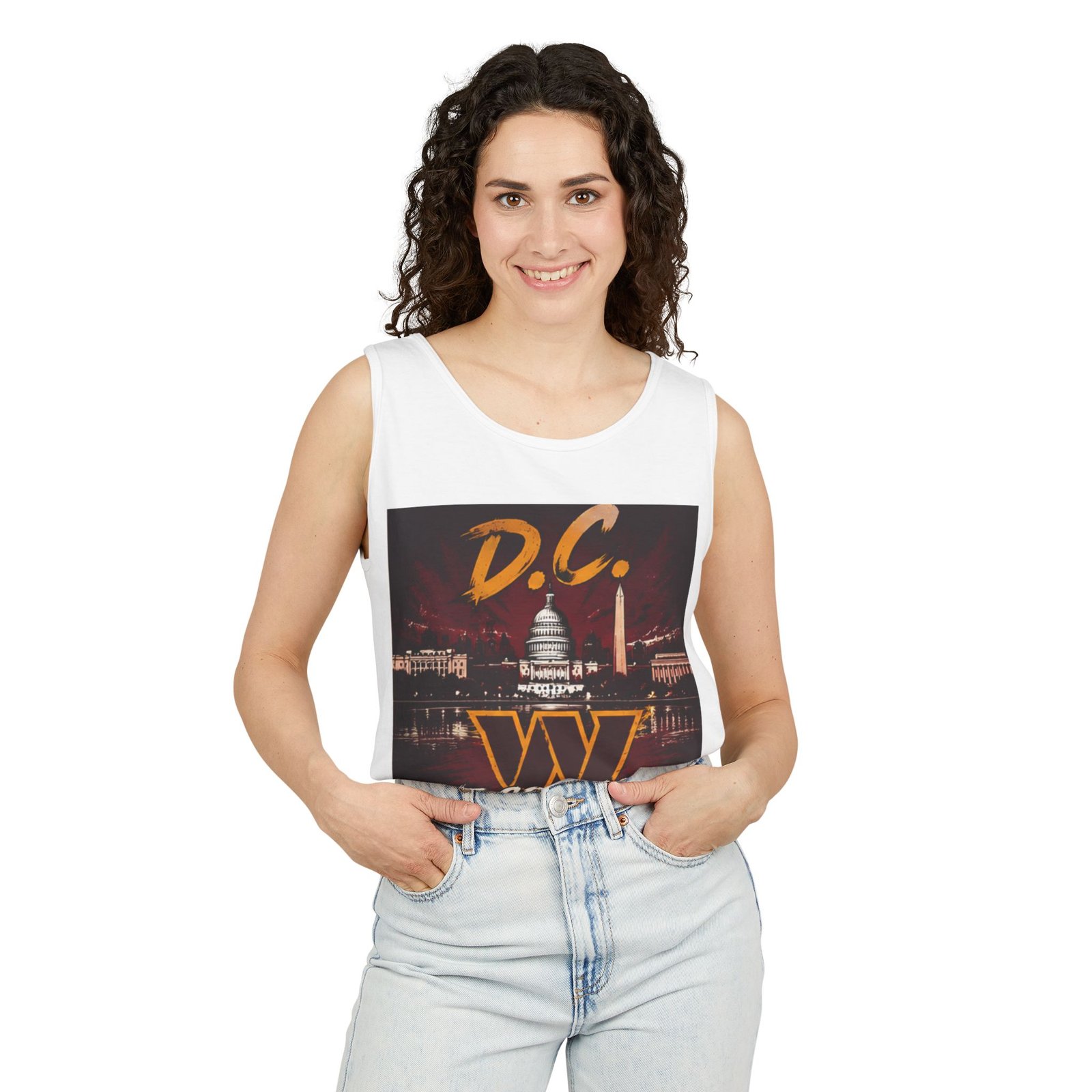 D.C. We Command The District Tank Top — Washington DC Skyline Graphic - Image 5
