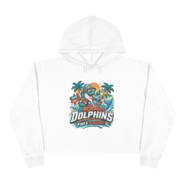 Miami Dolphins Crop Hoodie — Retro Fins & Sunshine Football Hoodie