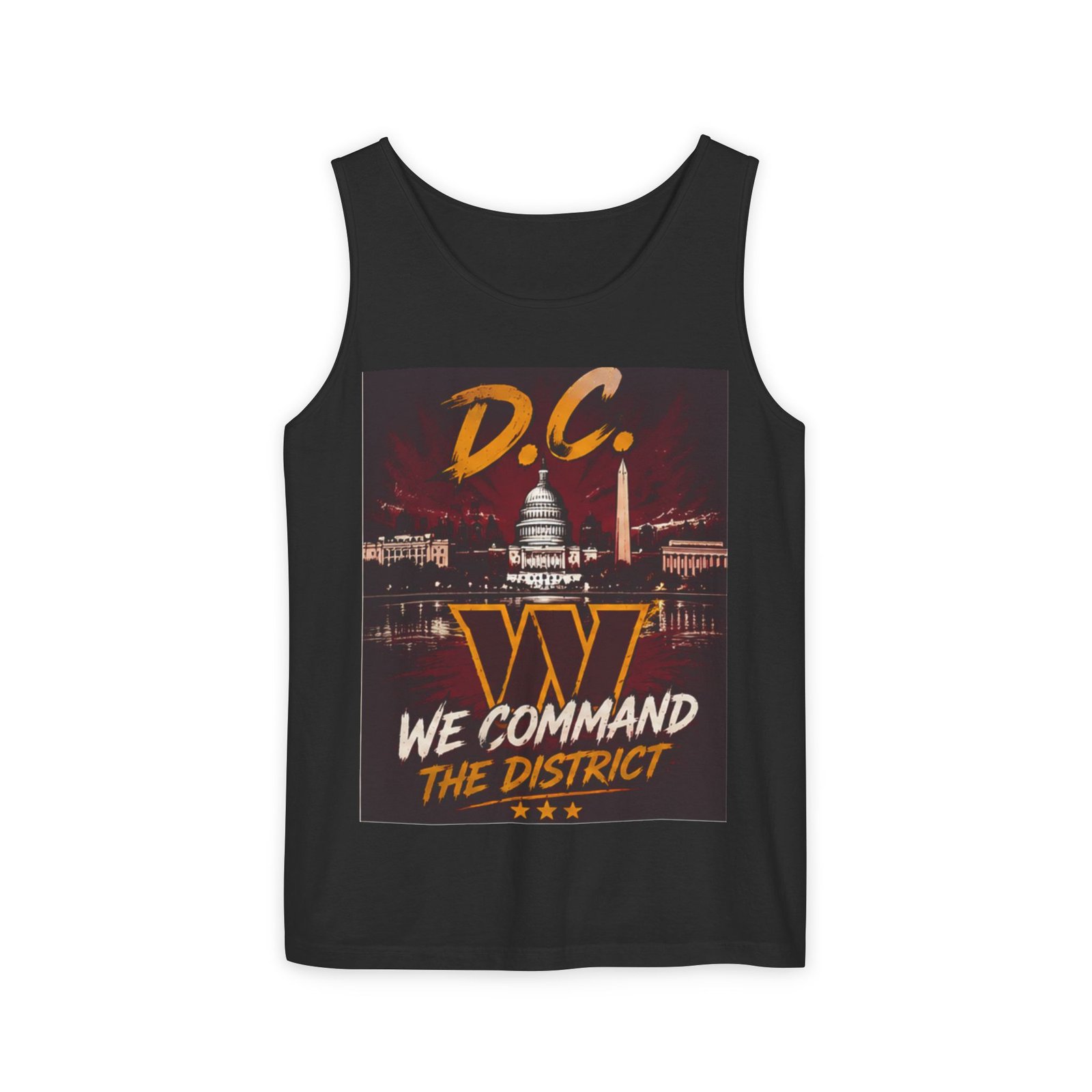 D.C. We Command The District Tank Top — Washington DC Skyline Graphic