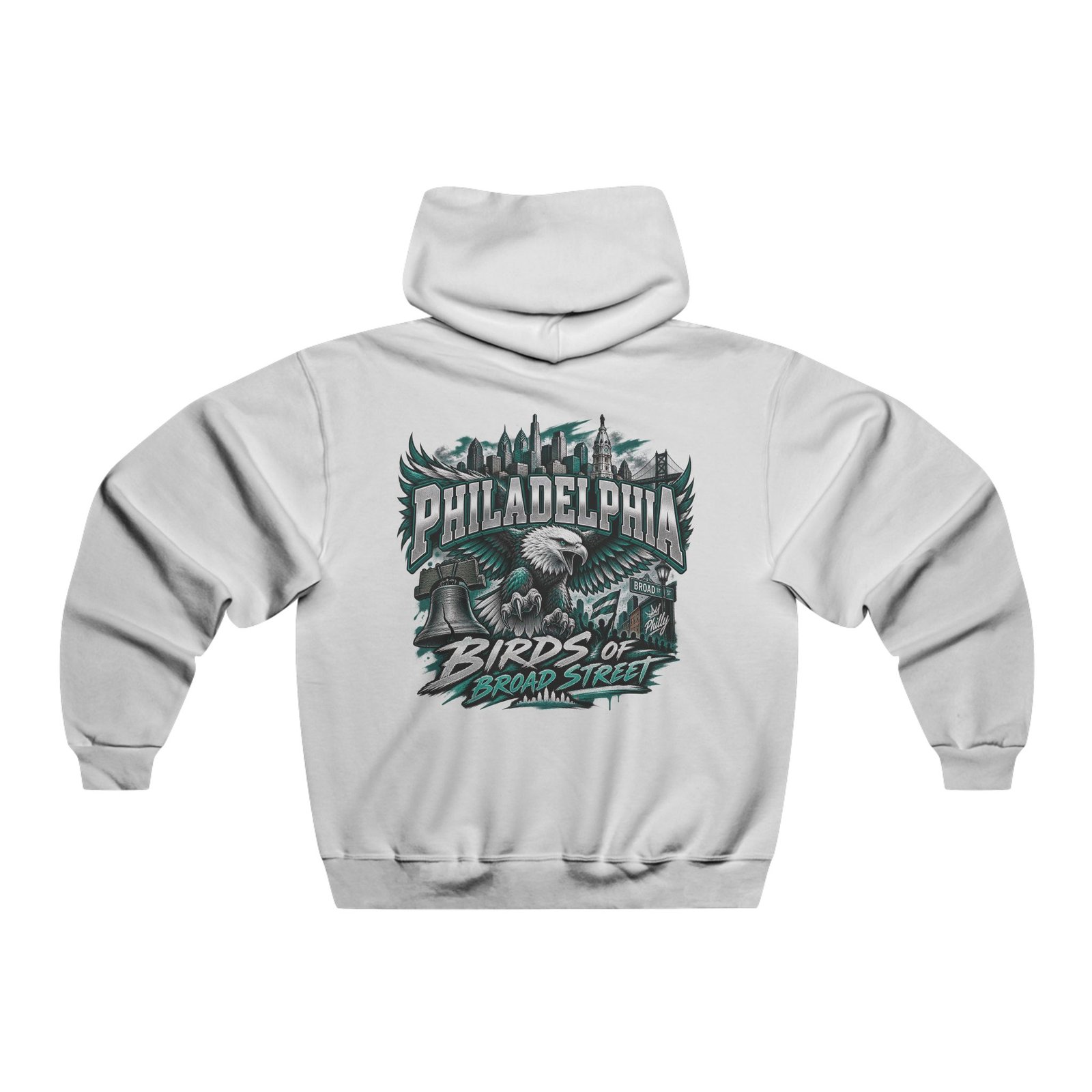 Philadelphia Eagles-Style 'Birds of Broad Street' Hoodie — Vintage Sports Graphic Sweatshirt - Image 4