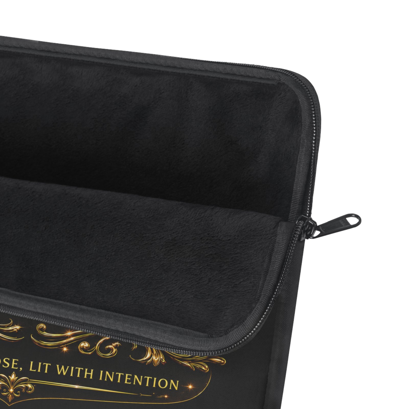 Laptop Sleeve - 'The Smokeasy' Gold Cigar Design, Rooted in Purpose Laptop Sleeve - Image 3