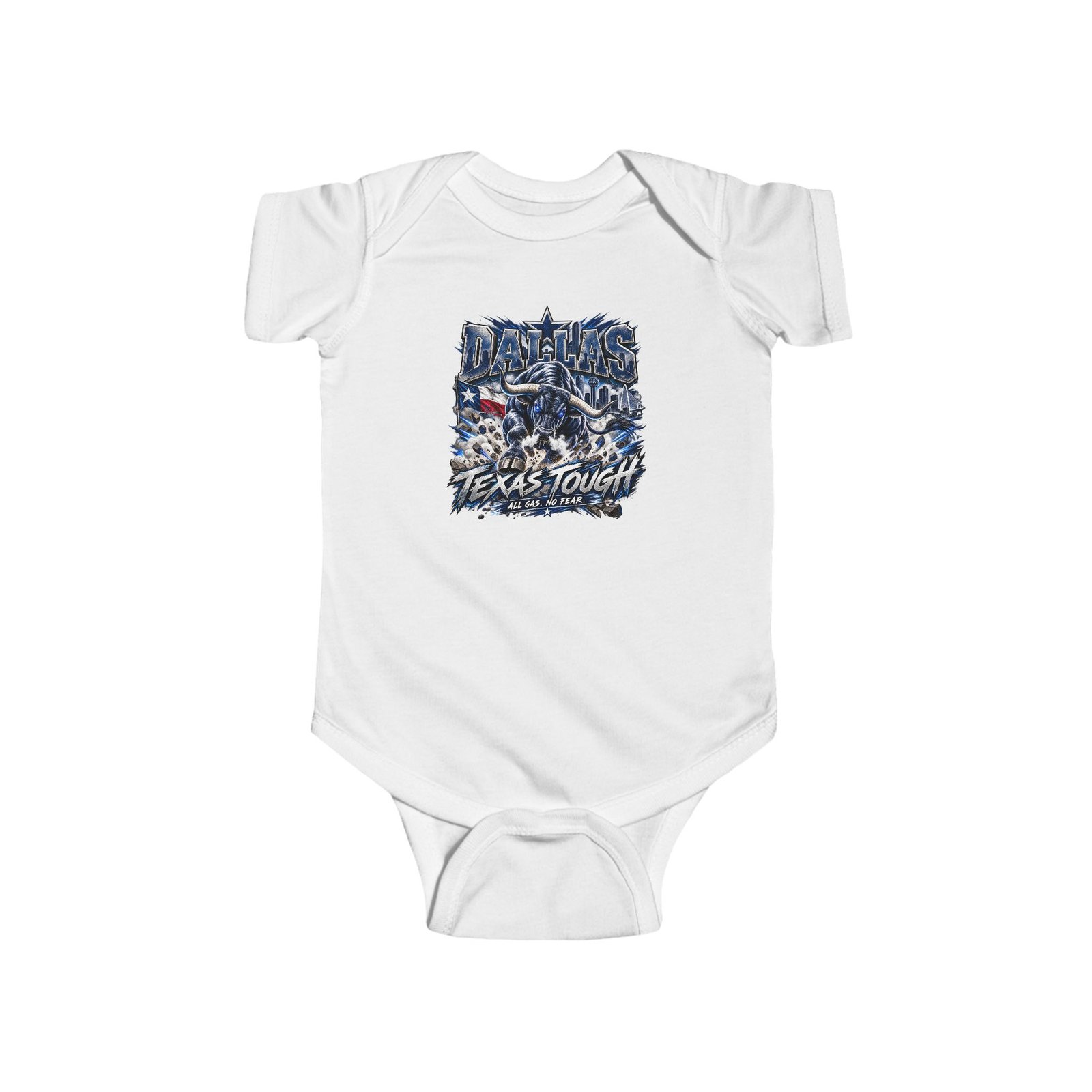 Texas Tough Baby Bodysuit – Vintage Rodeo Graphic Infant Onesie