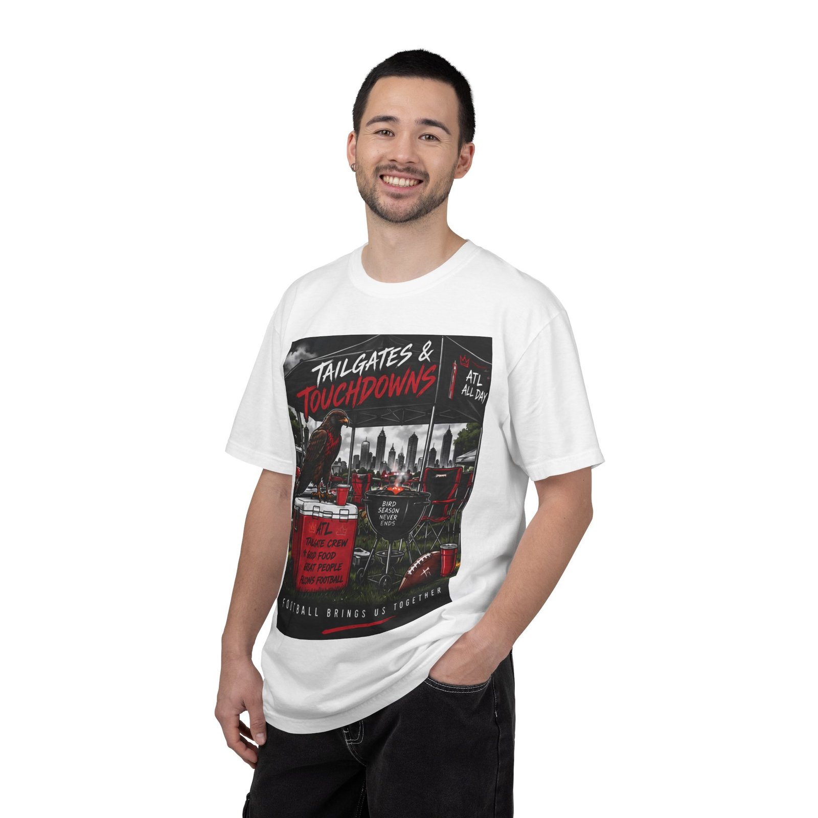 Falcons Tailgate T-Shirt — "Tailgates & Touchdowns" Football Fan Tee - Image 6