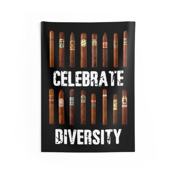 Cigar Wall Tapestry – "Celebrate Diversity" Decorative Indoor Poster for Cigar Lovers