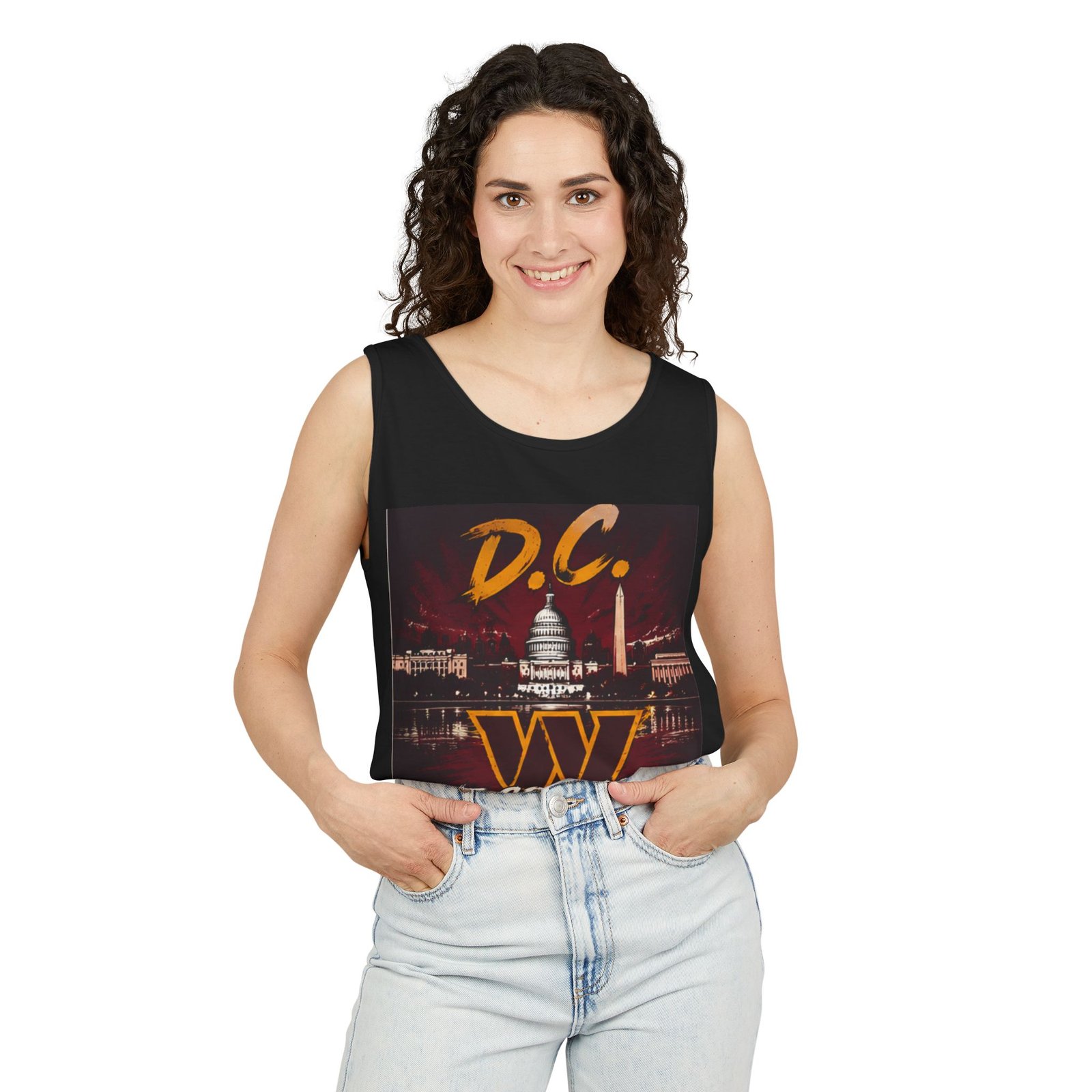 D.C. We Command The District Tank Top — Washington DC Skyline Graphic - Image 2