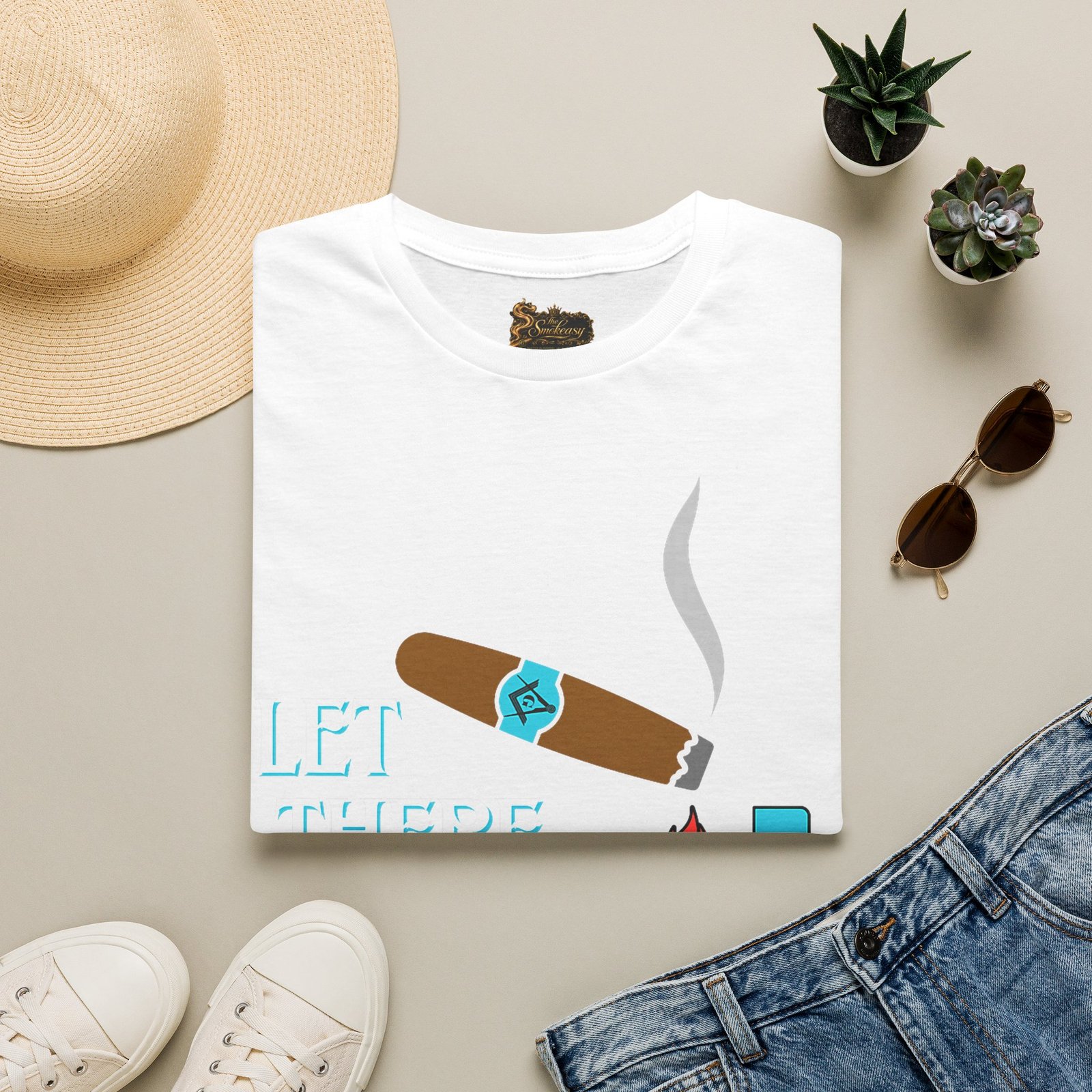 Cigar & Lighter T-Shirt — "Let There Be Light" Casual Graphic Tee - Image 5