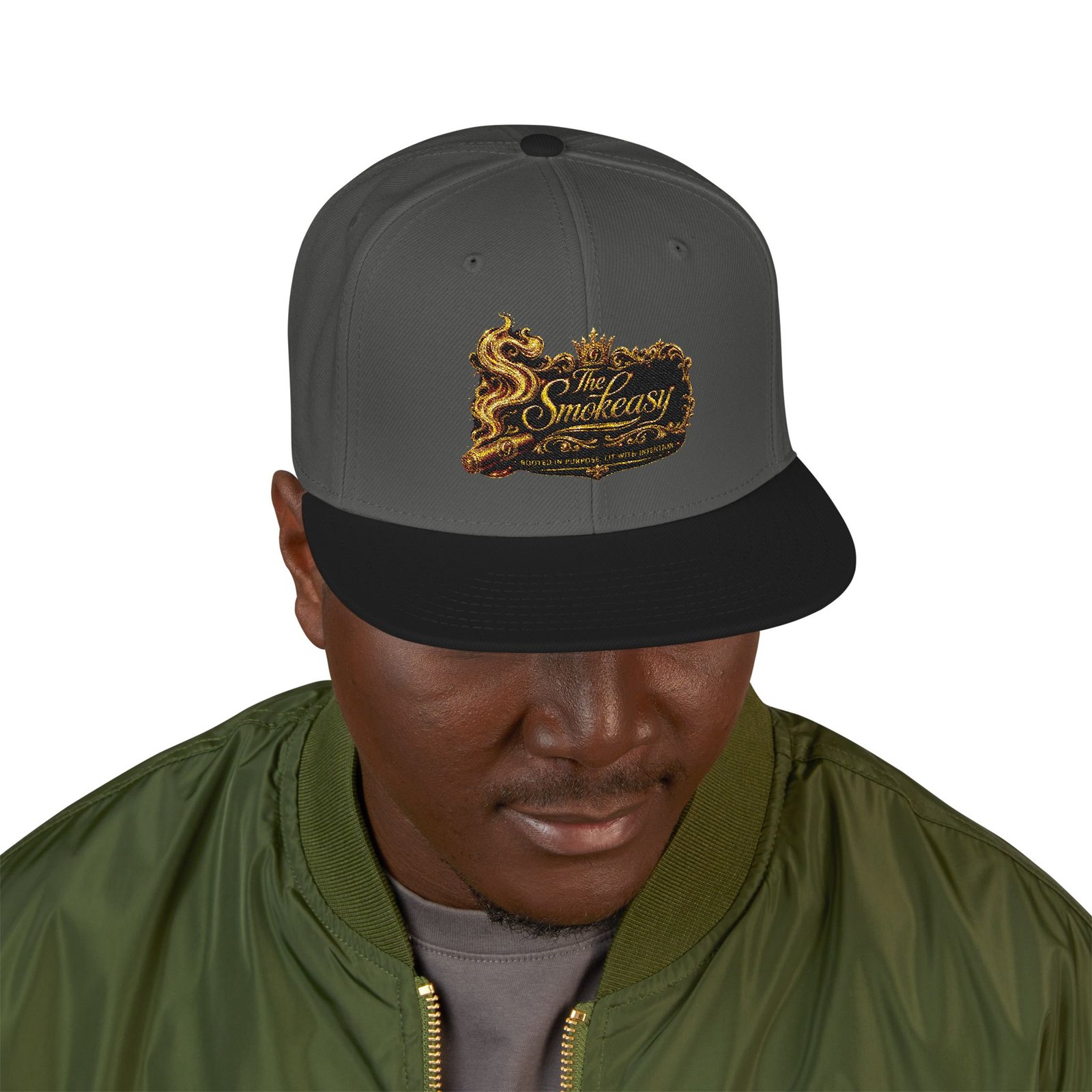 Embroidered Gold Crown Snapback Hat — Luxury Streetwear Cap - Image 5
