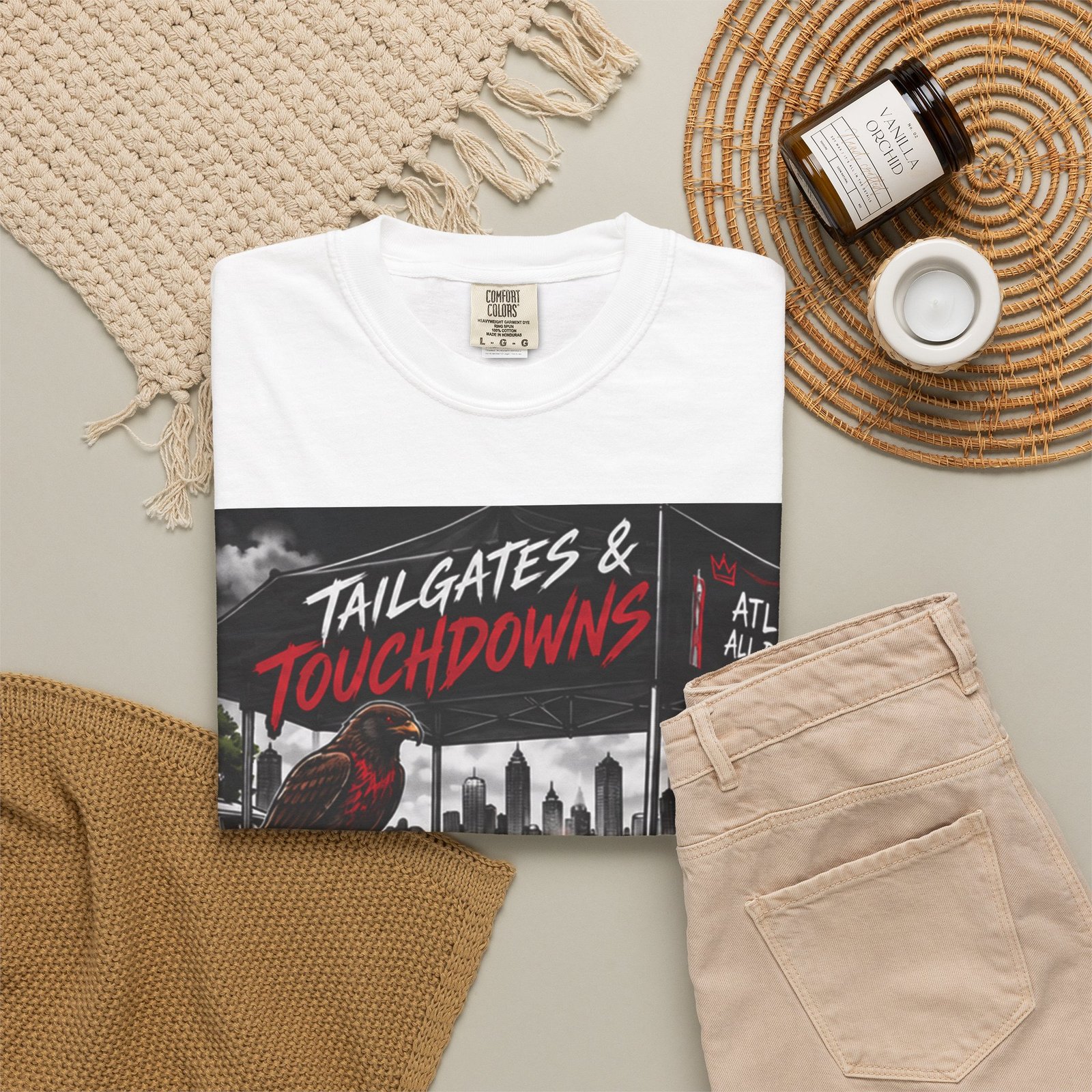 Falcons Tailgate T-Shirt — "Tailgates & Touchdowns" Football Fan Tee - Image 4