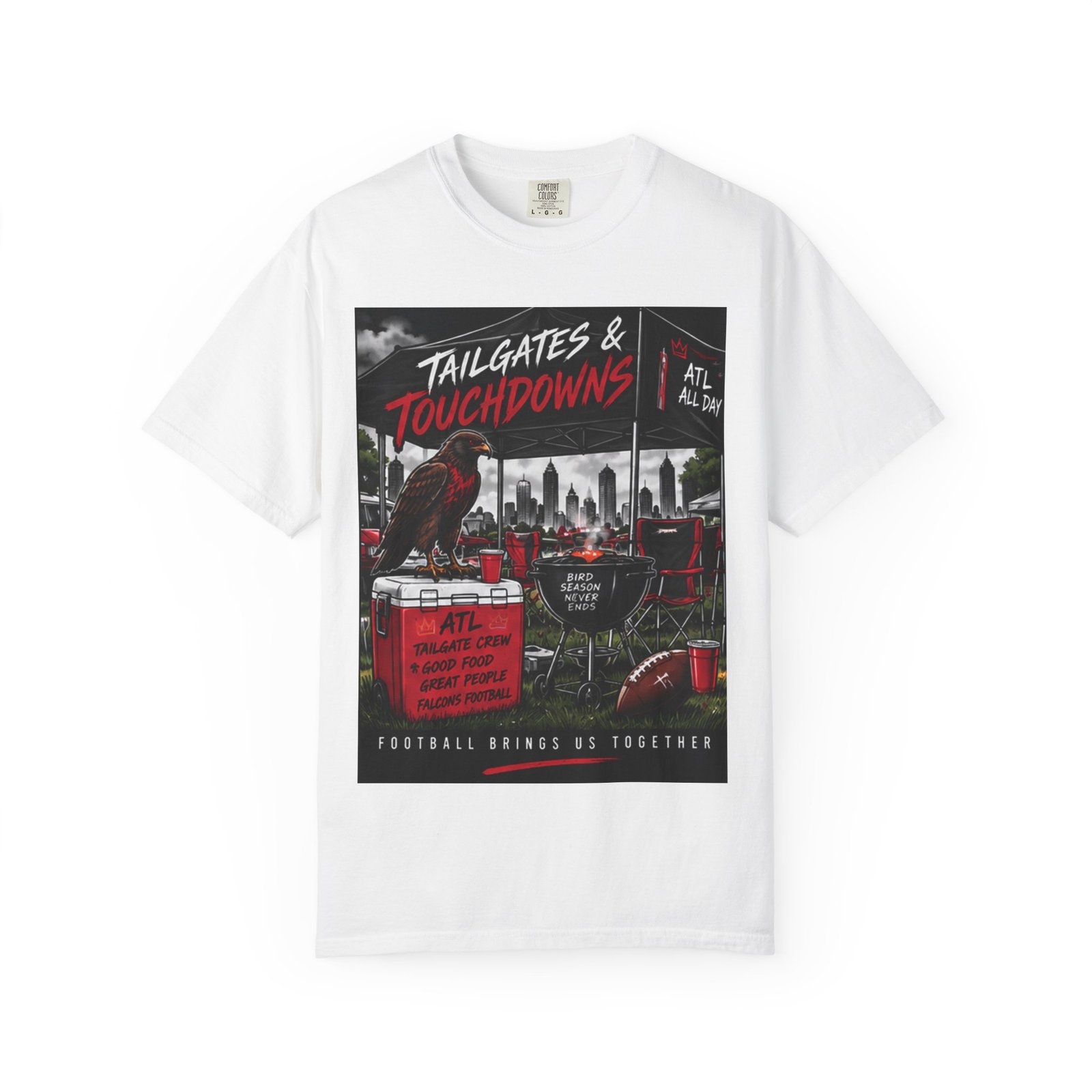 Falcons Tailgate T-Shirt — "Tailgates & Touchdowns" Football Fan Tee - Image 5