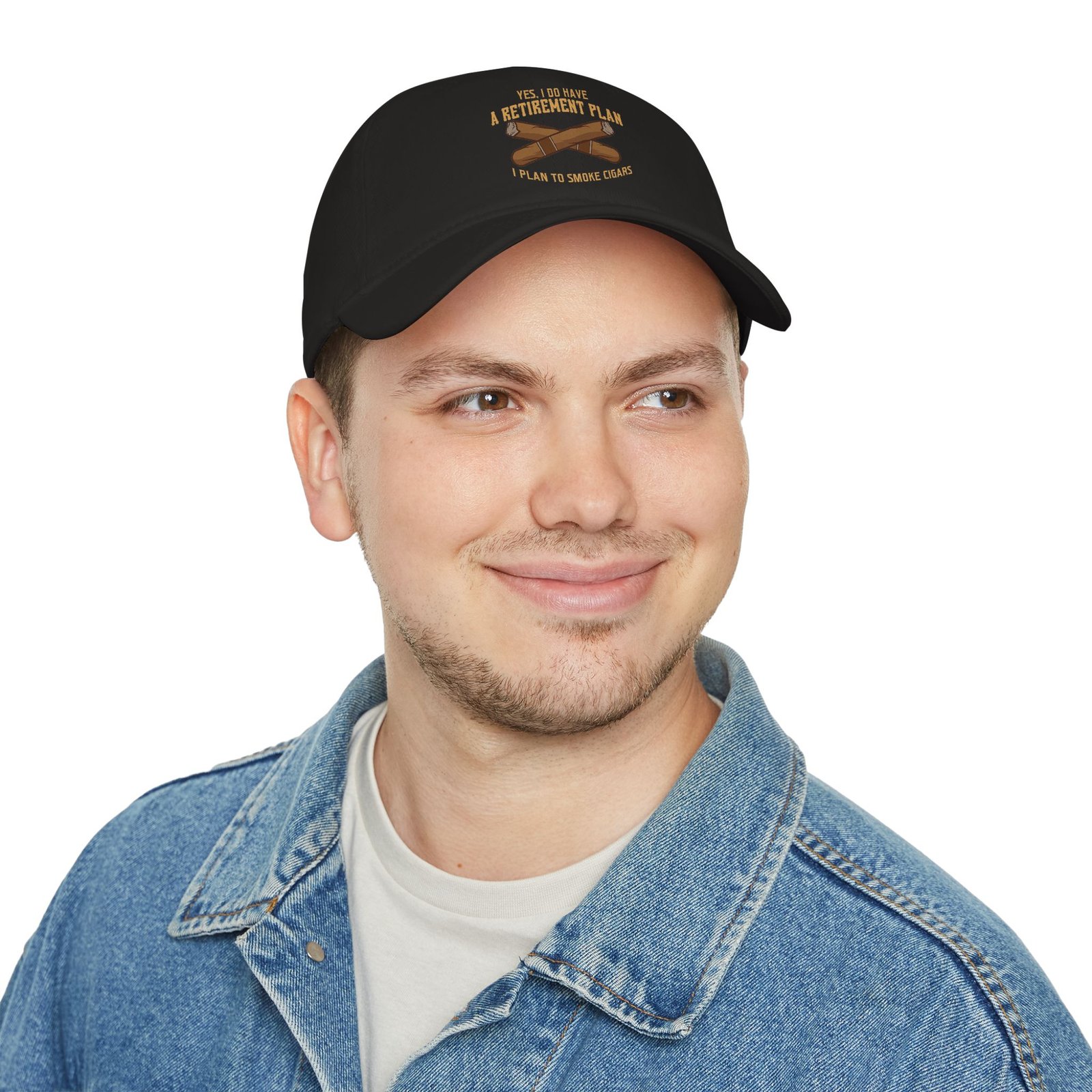 Retirement Cigars Baseball Cap — "Yes, I Do Have a Retirement Plan: I Plan to Smoke Cigars" - Image 4